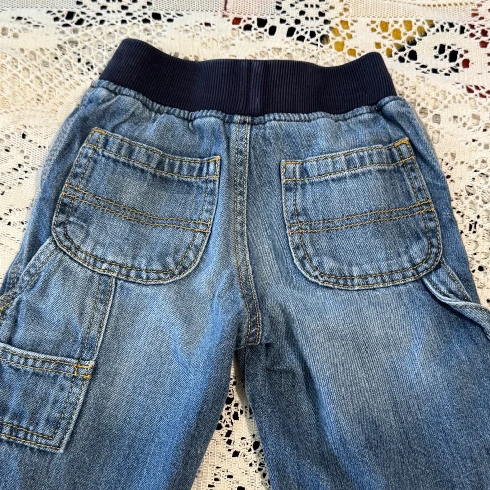Gymboree Kids 2T Denim Carpenter Pants Relaxed‎ Fit Blue Jeans Toddler